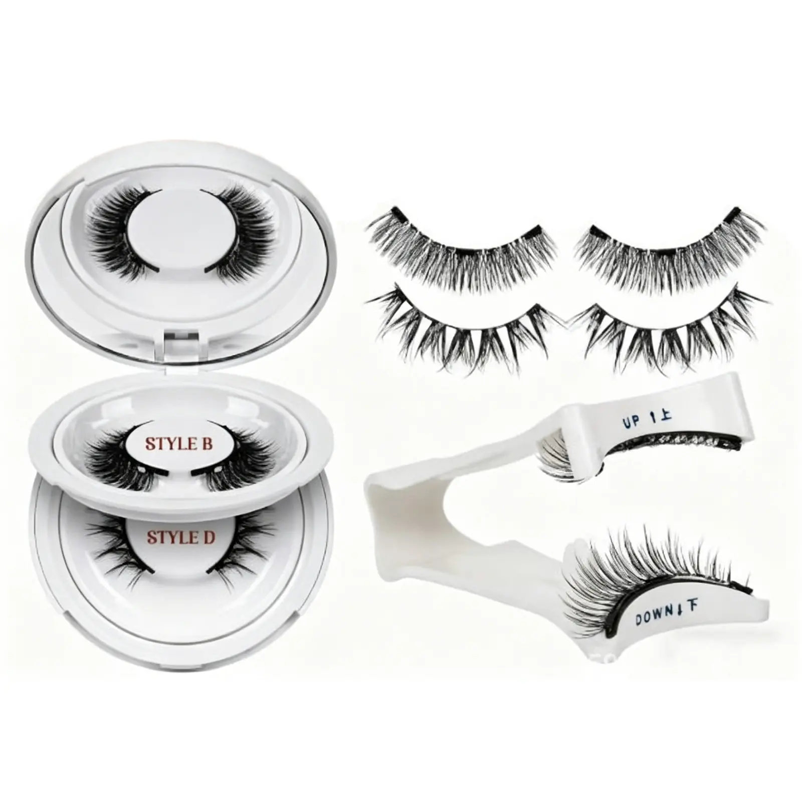 2 Pair Magnetic Eyelashes with Applicator, Reusable Magnet Lashes Natural Look,Easy to Wear and Remove Soft Lashes kit No Glue or Liner Needed