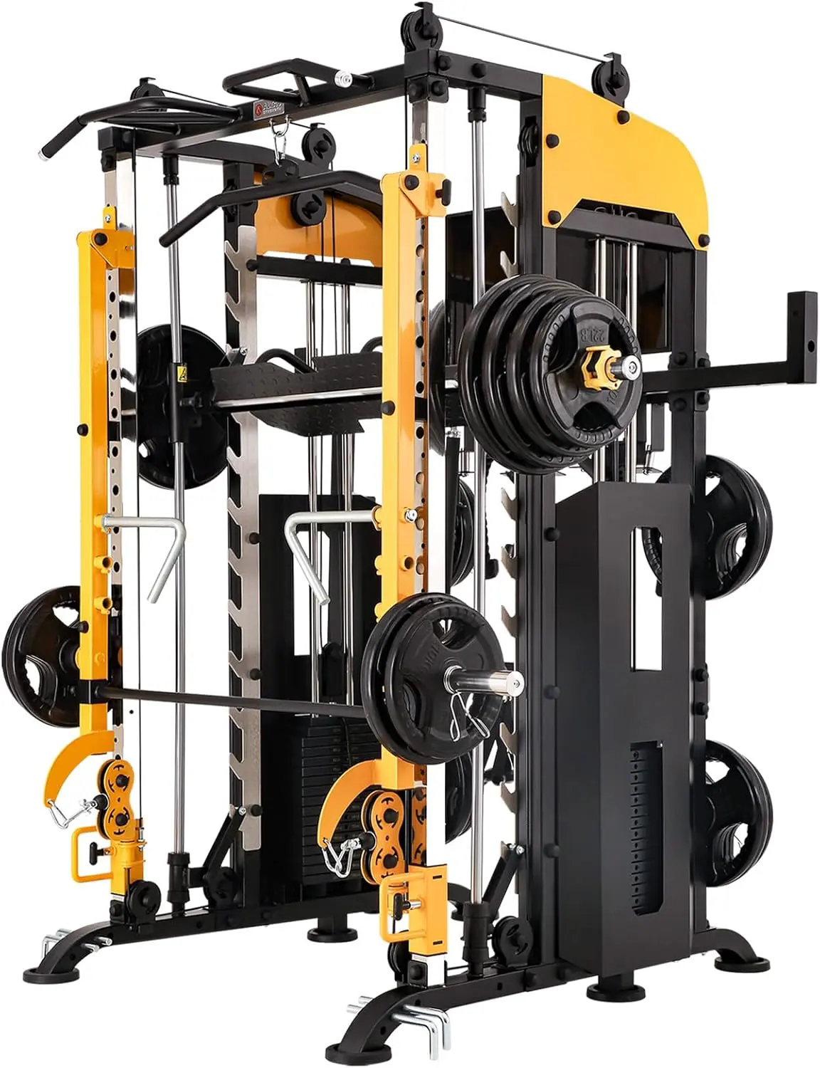 CGY3061B Smith Machine with Lever Arms & Cable System | All-in-one Smith machine with lever arms, 2:1 pulley system, squat rack, and full-body strength training.