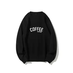 Women'S Athletic Casual  Embroidered Round Neck Sweatshirt, Fall Winter Machine Washable
