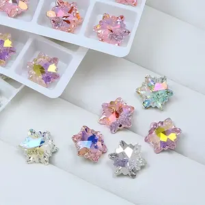 Snowflake High Quality K9 Crystal Pointed Back Nail Art Diamond DIY Handmade Decoration Jewelry Making Sparkling Cloth Accessories
