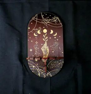 Witches Hand Pendulum Holder Shelf – Dual-Use Altar Display for Hanging Pendulums & Showcasing Sacred Tools Decorative Wall Hangable Ornaments for Divination Practice