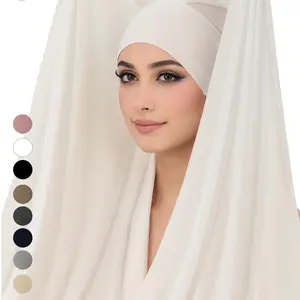 Women's Magnetic Instant Coverage Jersey Modest Hijab, Soft Breathable All-Seasons Tube Scarf, Casual Daily Wear, Perfect Gift for Family & Friends