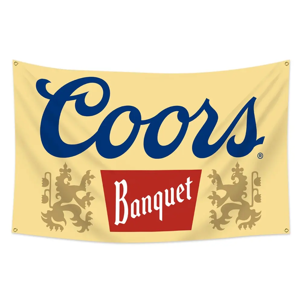 COORS Beer Flag Decorative Banner for Home Decor, University Dorm Bedroom Living Room Bar Indoor Party Wall Decoration, Party Decorations Banners, Decorating, Perfect for Parties and Events