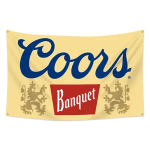 COORS Beer Flag Decorative Banner for Home Decor, University Dorm Bedroom Living Room Bar Indoor Party Wall Decoration, Party Decorations Banners, Perfect for Parties and Events