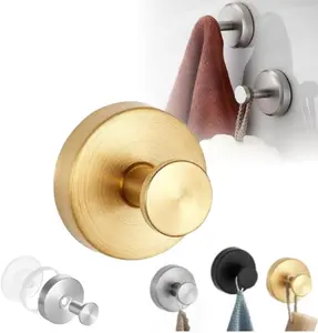 6 Packs Vacuum Suction Cup Hooks Gadgets Kitchen Home Essentials Drill Free Stainless Steel Suction Hooks Bathroom Accessories Waterproof Reusable for Shower Bathroom Towel Hooks Shower Hooks Holders Hanging Towels Loofah Robe