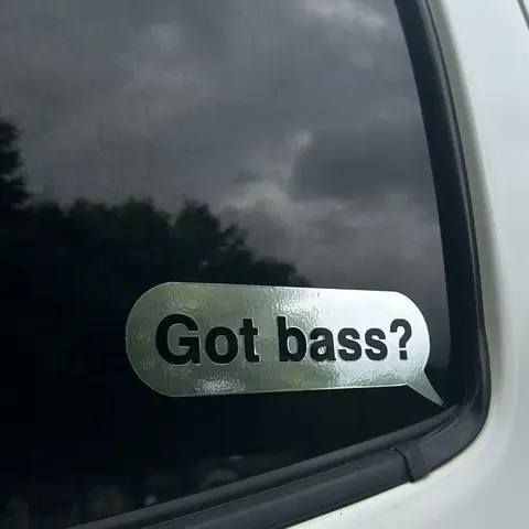 Got Bass Text Bubble Decal - Simple Design for Your Needs Vehicle Exterior Decoration Truck Accessories