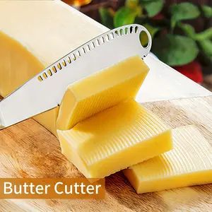 304 Stainless Steel Multi-Functional Butter Knife with Holes, Cheese Cream Spreader, Bread Jam Sawtooth Butter Knife