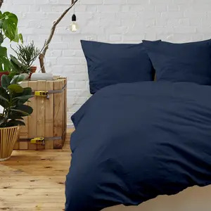 Cypress Linen Collection 1800 Series 3-Piece Navy Duvet Sets