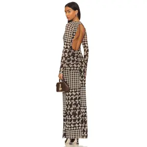 Camila Coelho Gilma Maxi Dress in Brown Butterfly