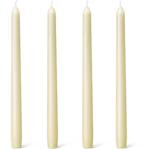 Taper Candles - 4 Pack 10 Inch Candlesticks - Dripless &  Tapered Candle 8 Hours Unscented Cream Candle Sticks -  for Wedding Holiday Dinner Party  Decor