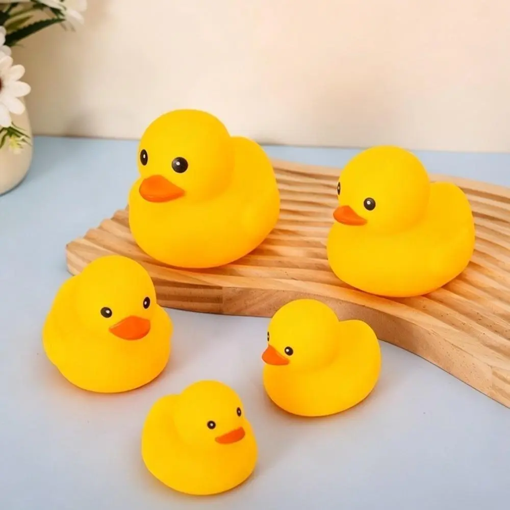 3-Pack Classic Yellow Rubber Duck Squeaky Bath Toys, Waterproof Floating Water Play Set, Cute Bathtub & Pool Entertainment Accessories, Burr-Free, Floating Toys, Safe Materials, Soft Rubber, Mini Size
