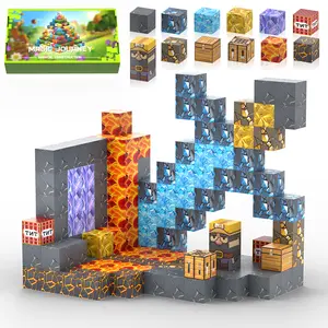 Magnetic Blocks - 129 PCS Magnetic Building Blocks for Kids, Magnet Building Cubes for Boys Girls, STEM Montessori Sensory Toys Stacking for 3 4 5 6 7 8 9 10 11 12 13 Birthday Gift