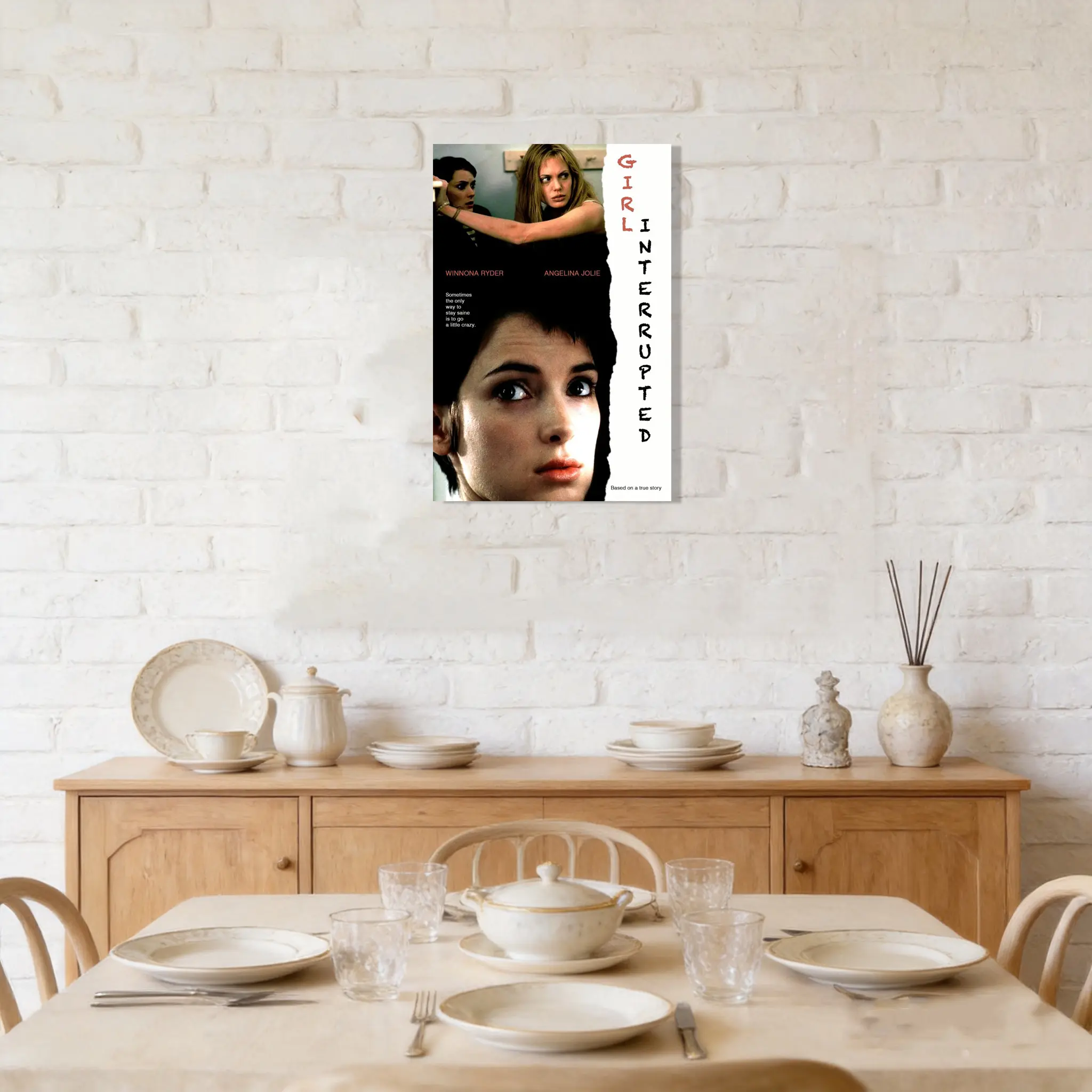 Girl, Interrupted Decoration HomeDecor WallArt Artistic LivingRoom Canvas for Bedroom Decor Canvas posters Aesthetic Frameless Frame Gift Bathroom Painting Picture Print