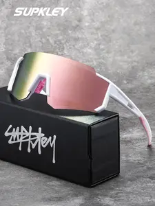 SUPKLEY Men's Polarized Sunglasses Uv400 Protection, High Gloss Comfort Rubber Nose Pads, Colorful Dual-Tone Frame, All Seasons, Sunglasses Mirrored, Beach Surfing Sunglasses