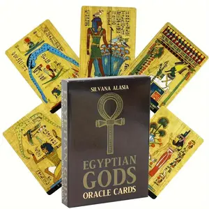 Egyptian Oracle Card, 1 Box Egyptian Gods Card Game with Guide Book, Casual Table Card Game for Party, Fun Game for Family & Friends