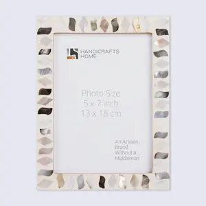 Handicraft Home Handmade Pearlescent Fossil Picture Frame Mother of Pearl – 3 Sizes