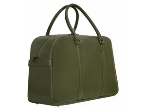 Champs Onyx Carrying Case (Briefcase) Notebook - Khaki - RFID Resistant - Top Grain Cowhide Leather Body - Patterned Lining - Trolley Strap, Shoulder Strap  OB-406-KHAKI