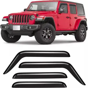 For 2020-2024 Jeep Gladiator, 2018-2024 Jeep Wrangler JL (4-Door) Window Visor/WeatherShield/Rain Visor Car Accessories Truck Cover Vehicle
