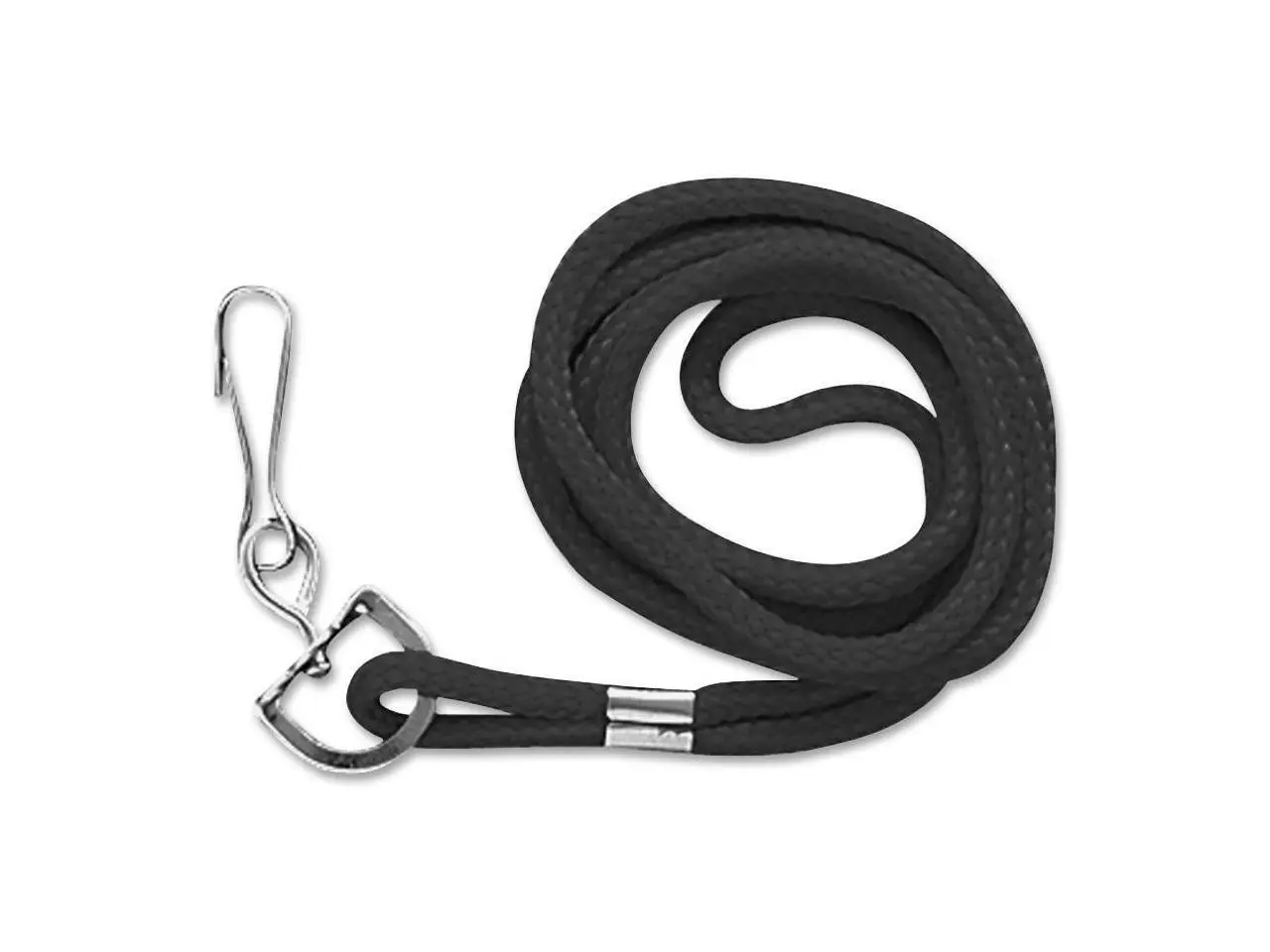 Baumgartens Standard Lanyard With Hook 36" L Nylon Black 68909 Baumgartens Standard Lanyard With Hook 36" L Nylon Black 68909