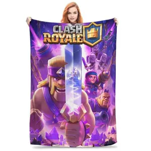Clash Royale Xmas Gifts Blanket - Ultra Soft Christmas Throw for Him/Her, Cozy Flannel Plush Bedding Couch Decor A1210-097