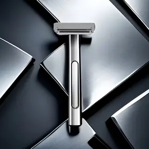 MAKEPOLO 5in1 Safety Razor Kit - All-Metal Shaver with Self-Cleaning, 15 Blades | Unisex Father's Day Gift Stainless Daily Handle Smooth Traditional Black Steel