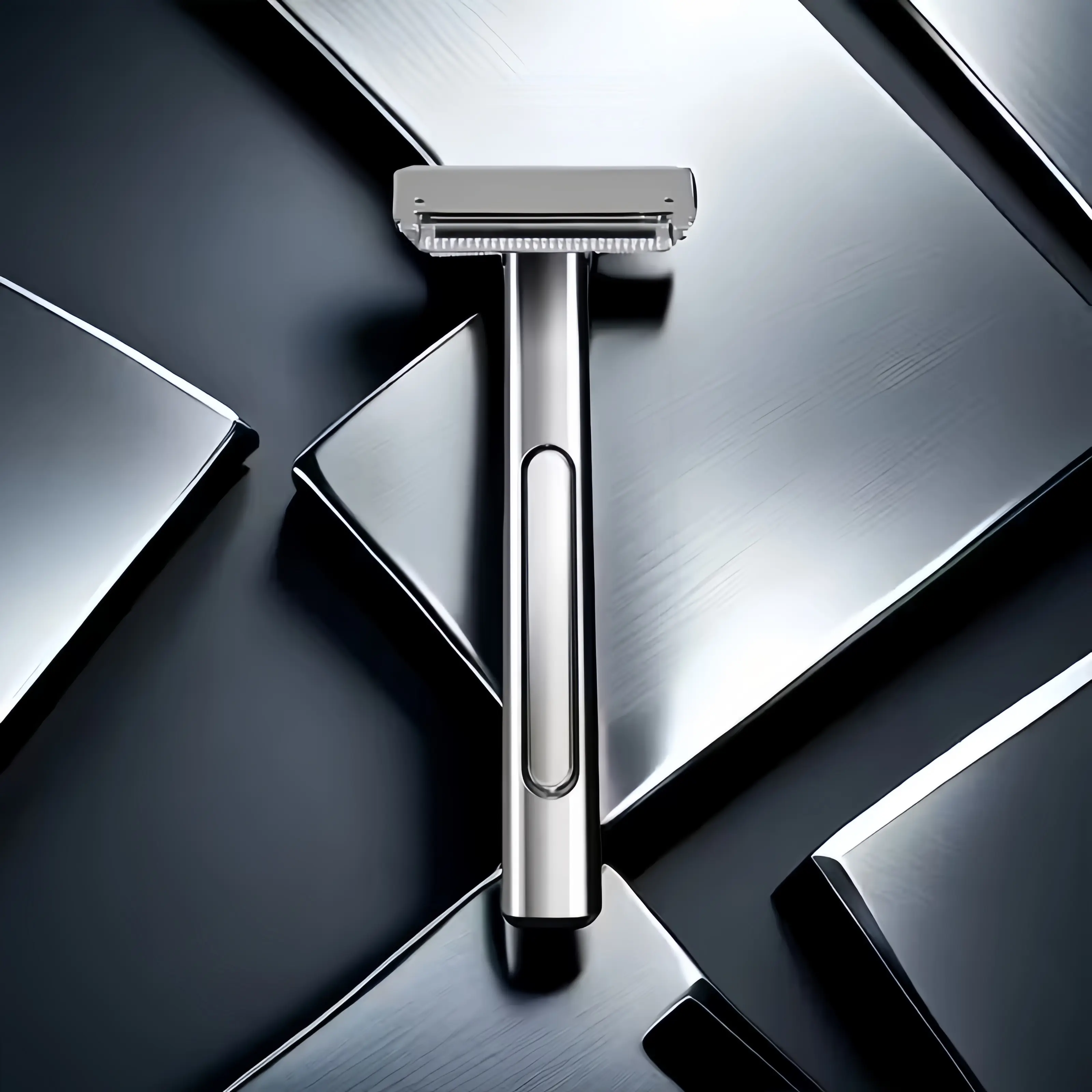 MAKEPOLO 5in1 Safety Razor Kit - All-Metal Shaver with Self-Cleaning ...