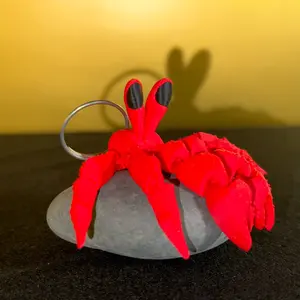 Hermit Crab Keychain -Includes Keyring Attachment