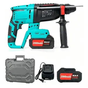 Cordless Electric Hammer Drill, Rechargeable Wireless Impact Drill, Multifunctional Drilling Hammering Function, High Power Efficient Working, Lightweight Portable Design, Ideal For Wall Drilling Concrete Drilling Home Renovation