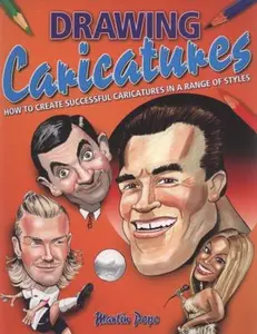 USED Book - Drawing Caricatures by Martin Pope (Paperback) - english