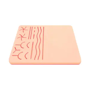 Multi-Functional DIY Suture Pad Dual-Purpose Suture Practice Pad Realistic Three-Layer Silicone Skin Set Featuring 16 Pre-Cut Wounds for Medical Student Training