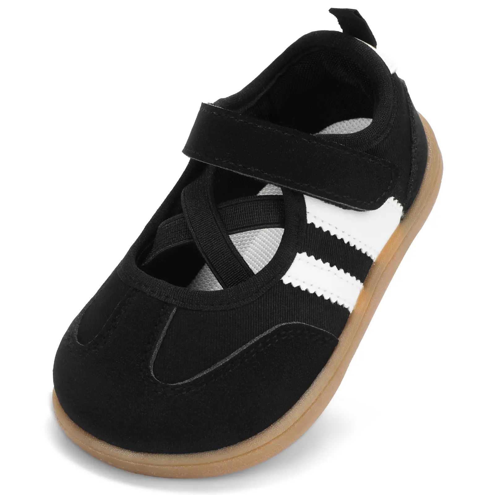 Toddler Girls' Mary Jane Sneakers - Wide Toe Box, Non-Slip, 0-Drop, Breathable Flat Walking Shoes for School, Playground, Retro Fashion Daily Casual Daycare Use