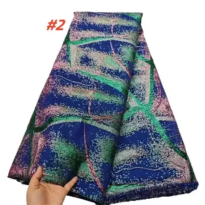 High-Quality French Jacquard Lace Fabric, Embroidered Brocade Lace Material for Party Dresses, Luxury African Metallic Lace, Lightweight Lace Trim
