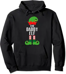 Matching Elf Family Christmas: The Daddy Elf Pullover Hoodie - Phoebeumba Shop 30B0BVPW8KNY