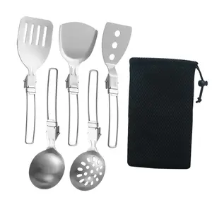 6 Pieces Camp Cooking Utensil Set Cookware Kit for Camp Grilling Picnic