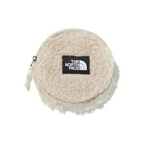 The North Face Men's Mini Round Handbag For Keys And Earphones In Cream Polyester