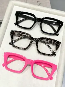 2026 New Unisex Square Small Frame PC Metal Accessories Square Frame Eyeglasses, Square Eyed Glasses, Square Frames Glasses, Suitable for Students Back to School, Travel, Party, Spring