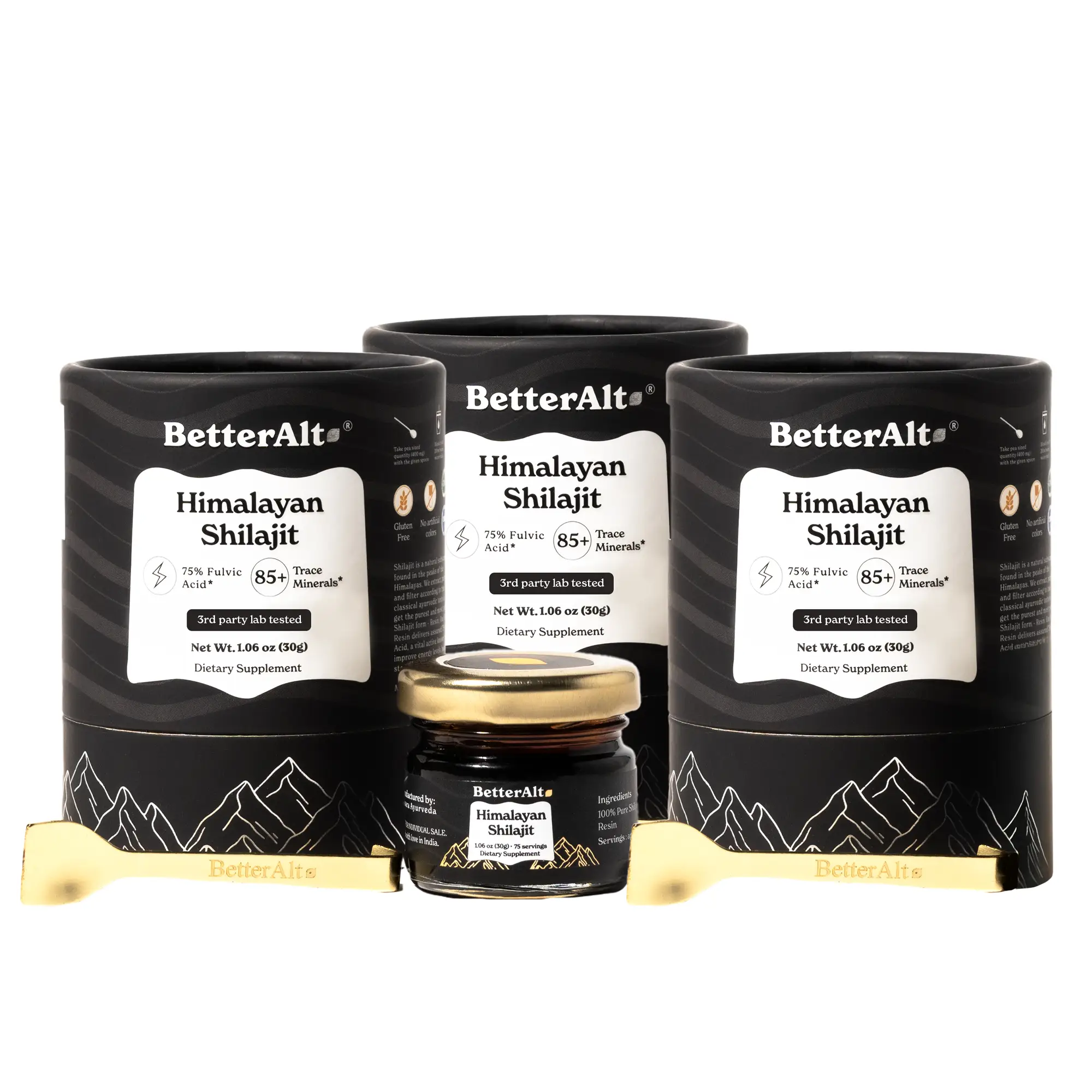3 Packs of BetterAlt Pure Himalayan Shilajit Resin | Helps Boost Energy | Himala...