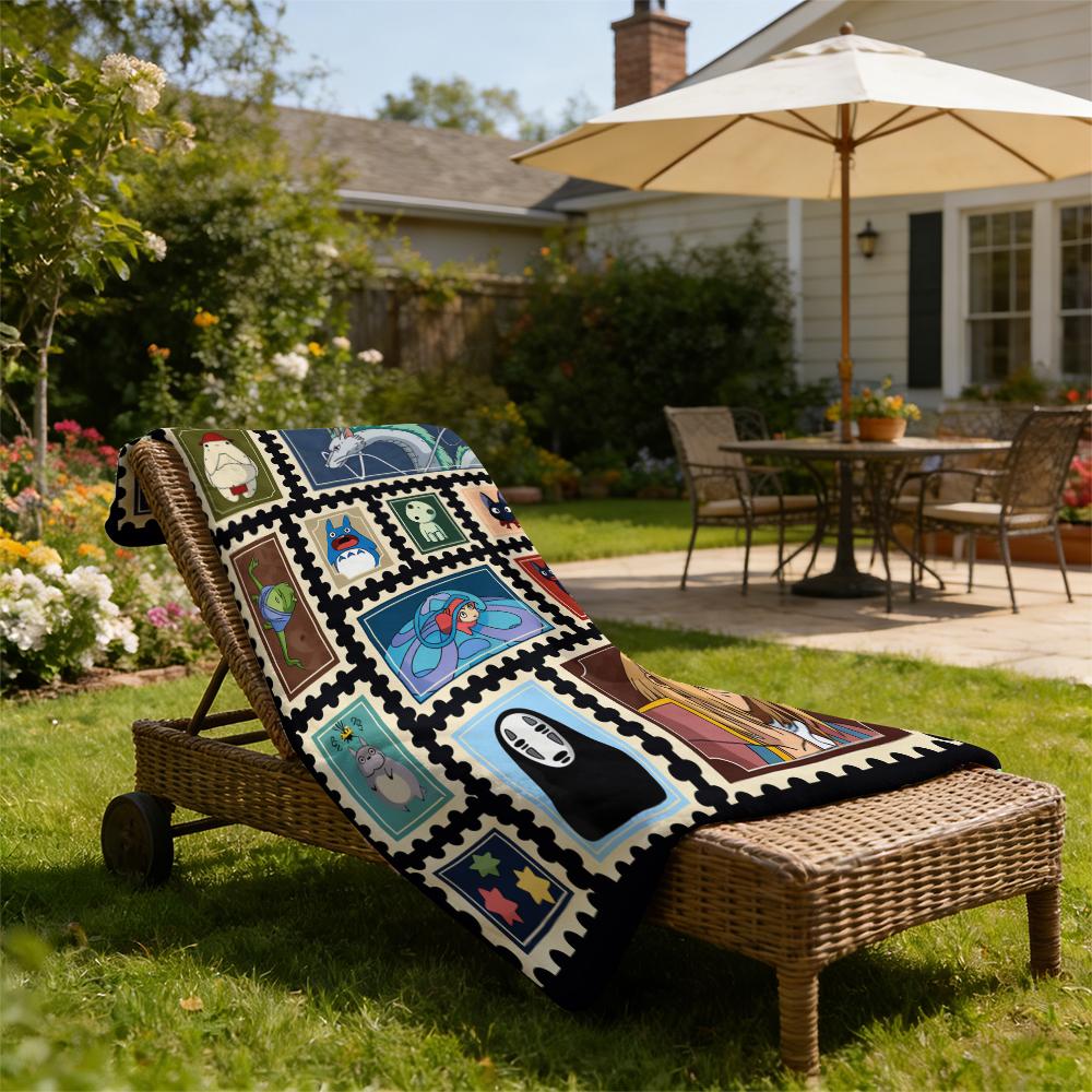 Studio Ghibli Anime Blanket Soft Funny Throw Blanket Cozy Lightweight Plush Portable Cover Blanket For Sofa,Warm Gift For Birthday,Christmas,Multiple Blanket Suitable for all four seasons cozy flannel blanket