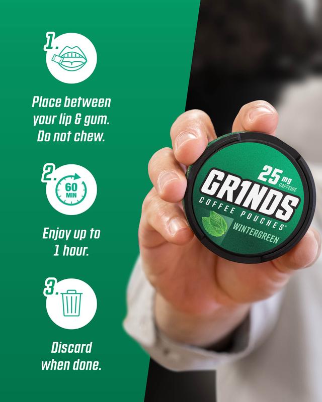 Grinds Coffee Pouches - Wintergreen (Pack of 3)