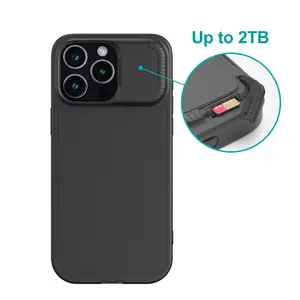 iRe5 Protective Cellphone Case with Built-in Memory Card for iPhone 15 Pro/Max (Up to 2TB)