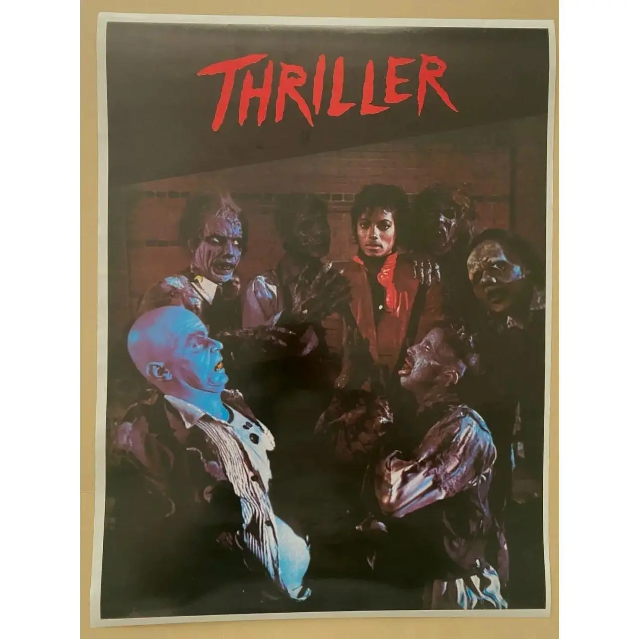 [SALE UP TO 45%] Original Vintage Poster Thriller Michael Jackson 1980’s Pop Music Memorabilia (no frame)