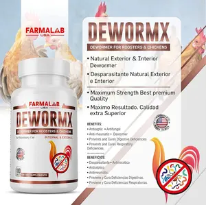 Farmalab Natural Dewormer Internal & External 100 Tabs Poultry NO Egg Withdrawal