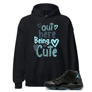 11 Gamma Sneaker Match Hoodie Being Cute, Jordan 11 Gamma Matching Sneaker Tee Shirt, 11 Gama Hoodie, Unisex Shirt, Casual Everyday Wear, Menswear