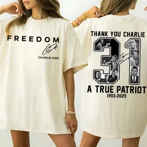 Thank You A True Patriot Freedom T-Shirt, USA MAGA Shirt, Signature 2 sided Tee, Vintage Retro Memorial Shirt, Rest in Peace R.I.P Tribute, A True Patriot Graphic Top