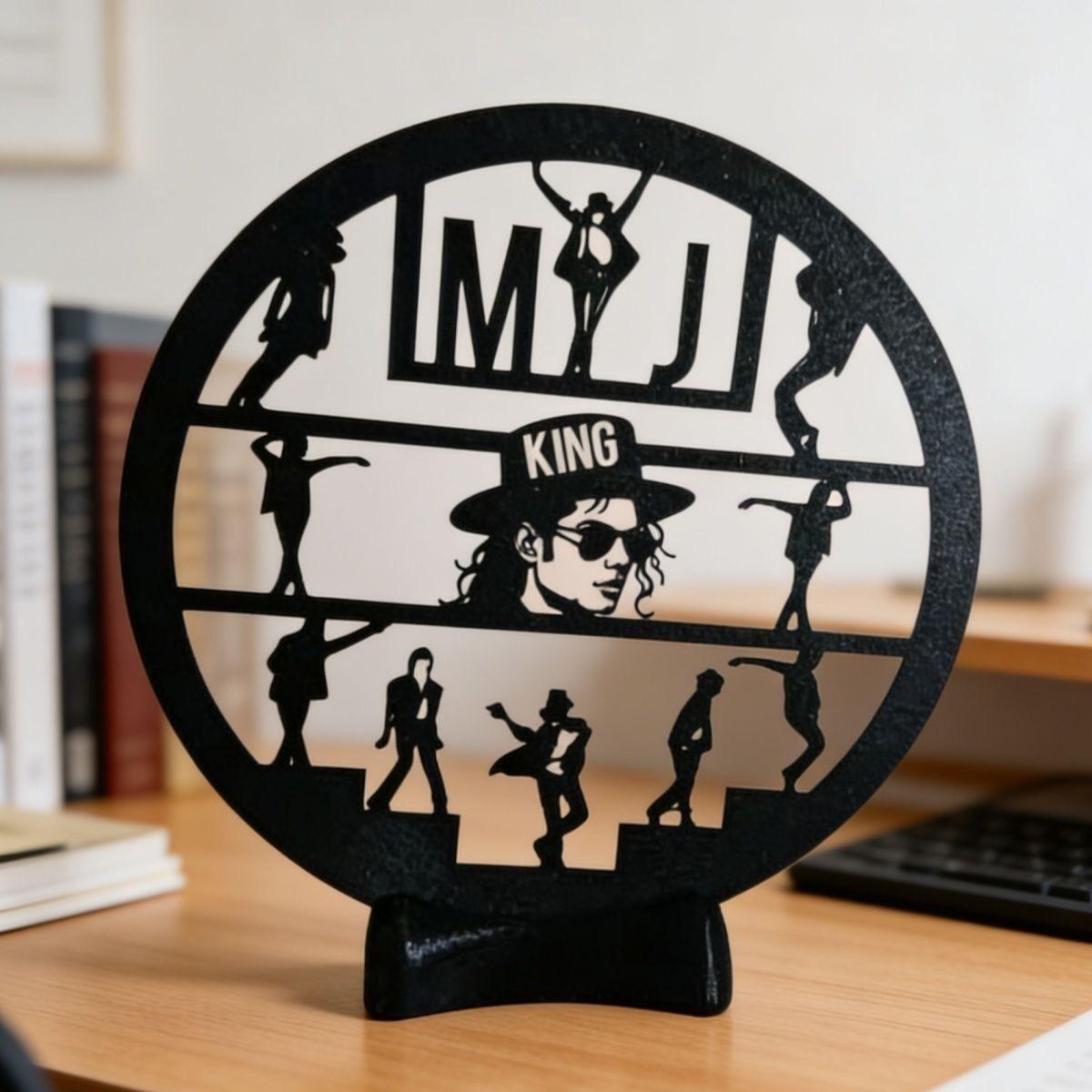 3D Printed MJ Classic Dance Move Silhouette Ornament Collectible for Study Desk Decoration Unique Gift for Fans and Collectors