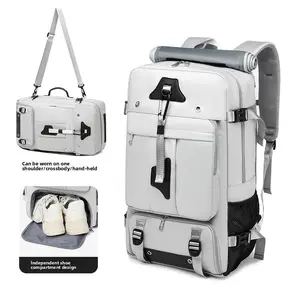 Men's Luxury Travel Backpack, High-End Large Capacity Crossbody Handheld Travel Bag, Women's Outdoor Hiking Backpack