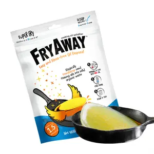 FryAway Super Fry Cooking Oil Solidifier, As Seen on Shark Tank, Solidifies 24 Cups of Oil - Plant-Based Powder, Fry Oil Away for Mess-Free Cleanup and Disposal - Easy to Use, Made in the USA, Kosher