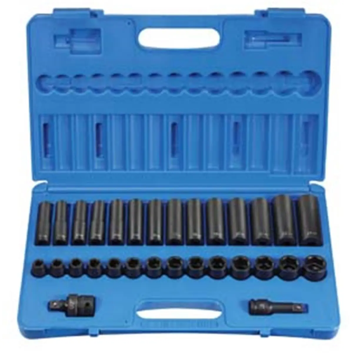 212 MAIN 30-Piece 1/2-Inch Drive Metric Socket Set, Grey Wrench Kit (10mm-24mm) with Standard/Deep 6-Point Sockets, 3'' Extension, 1/2'' Universal Joint - Cycling Biking Repair Tools, Drive Socket Set