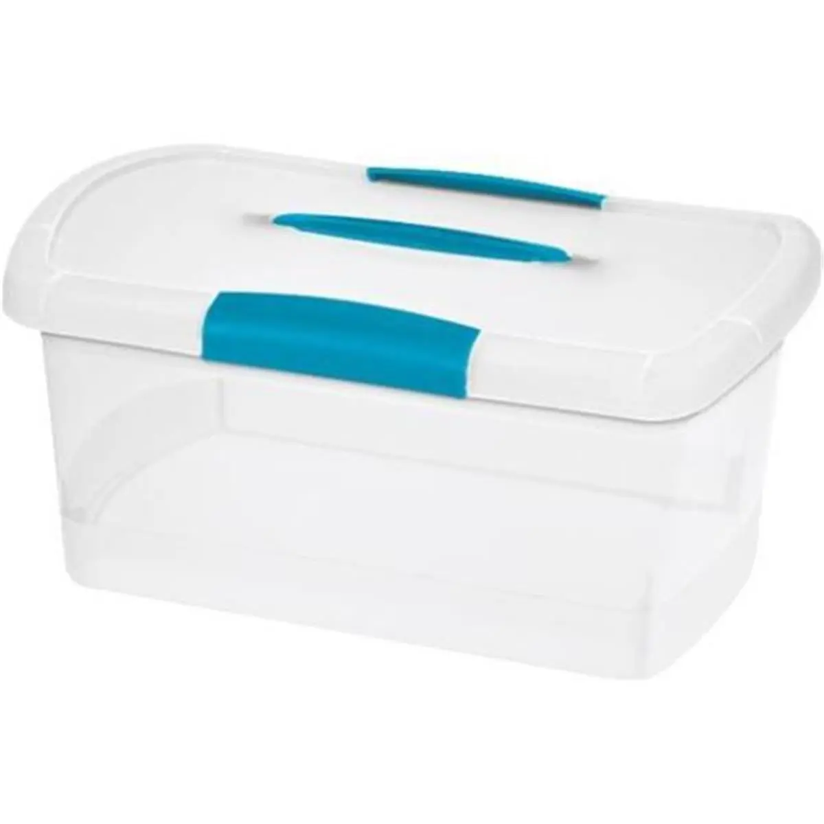 Sterilite Durable Plastic Medium Blue Rectangle Show-Off Storage Box - Home Organizer, Decor, Room Decor