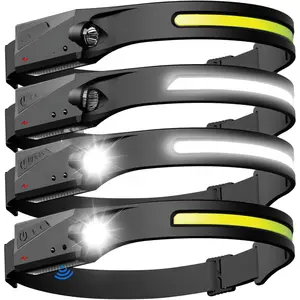 Rechargeable LED Headlamp – 500 Lumens, Waterproof, Wide 230 °     Beam, USB-C Lightweight, Comfortable Long Runtime – Perfect for Camping, Hiking, Running
